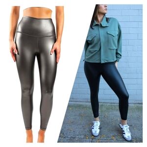 🆕Gunmetal Grey Leatherette Leggings